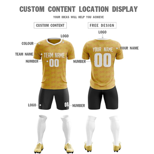 OEM impresión por sublimación completa uniformes de fútbol para los hombres de diseño personalizado con el logotipo y el nombre para el entrenamiento de fútbol desgaste - Product Image 3