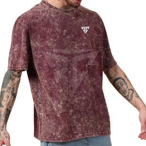 Acid Wash T-Shirt Custom Logo Blank High Quality 100% Cotton Regular Fit Solid Pattern Breathable <b>Short</b> <b>Sleeve</b> Men's Washed - Product Image 2