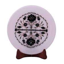 Assiette en marbre blanc faite à la main, assiettes en pierre de marbre, assiettes en marbre décoratives vintage - Product Image 4