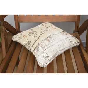 หมอนขนสัตว์สีเบจ kilim 12X12นิ้วหรูหราทอลายวินเทจออกแบบชนบทแบบพกพาสำหรับเตียงโซฟาสำหรับคริสต์มาส - Product Image 4