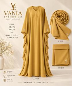 Robe Abaya longue élégante de style Dubaï pour femmes, en polyester, à manches longues, pour l'hiver et l'été, de style islamique modeste - Product Image 6