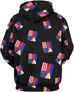 OEM Vente en gros Personnalisable pour hommes Hiver Chaud Respirant Sweat à capuche solide Motif doublé coloré Sublimation Imprimé Surdimensionné Sweat à capuche - Product Image 2