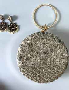 2022 Zardozi งานฝีมือคลัทช์คลัทช์ปักสำหรับงานแต่งงาน - Product Image 2