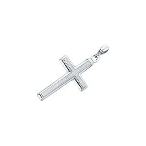14K plaqué or blanc Satin poli Christian Crucifix pendentif diamant métal breloques bijoux de mode pour pendentifs de mode breloques - Product Image 2