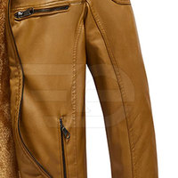 Veste en cuir de vache pour homme, style urbain classique, vêtement d'extérieur d'hiver, écologique, respirant, durable, logo sur le devant, mode streetwear