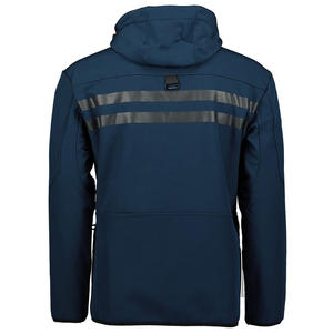 Trending Athletic Wear Chaqueta de poliéster para hombres Venta al por mayor Outdoorwear Softshell Chaqueta con capucha ajustable con logotipo personalizado - Product Image 3