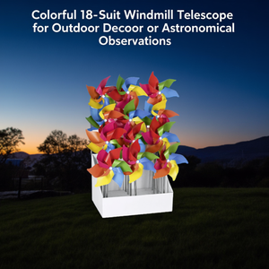 Telescopio de 18 Unidades con Diseño de Molino de Viento Colorido para Decoración de Exteriores o Observaciones Astronómicas - Product Image 3