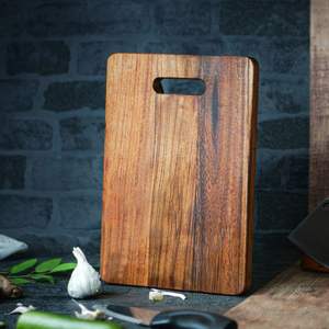 Planche à découper en bois professionnelle, écologique, lavable au lave-vaisselle, épaisseur 2 cm, accessoires de cuisine pour la maison, la cuisine et la restauration - Product Image 1