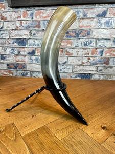 Customizable Best Quality Hand Carved Genuine Polished Natural Viking Drinking Horn with Metal Stand Premium <b>Decoration</b> & <b>Party</b> - Product Image 4