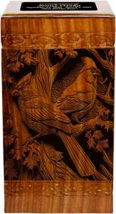 Urne funéraire en bois Cardinal Urne funéraire humaine en bois de grande taille avec personnalisation - Product Image 5