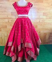 Magnifique Lehenga Choli multicolore pour mariage, broderie, travail de pierres, design moderne, lavable en machine, vêtements ethniques, rose