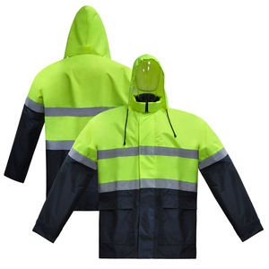 Venta al por mayor 2023-24 personalizado de alta visibilidad reflectante de seguridad montar al aire libre Split impermeable pantalones de lluvia traje a prueba de agua logotipo personalizado - Product Image 4