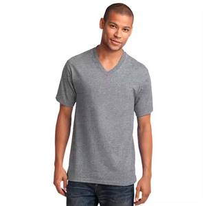 T-shirt décontracté en coton pour homme Streetwear T-shirt surdimensionné T-shirt de haute qualité avec impression de logo personnalisé pour hommes T-shirts à col en V pour hommes - Product Image 1