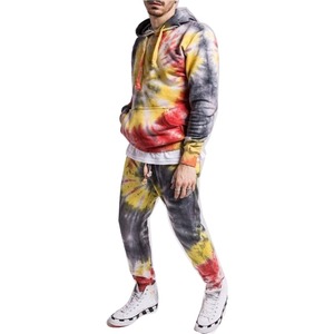 Conjunto Deportivo Tie Dye Personalizable para Hombre, Ropa Urbana de Moda, Alta Calidad, Cómodo, Informal, Transpirable, Ligero, con Capucha, Venta al Por Mayor - Product Image 2