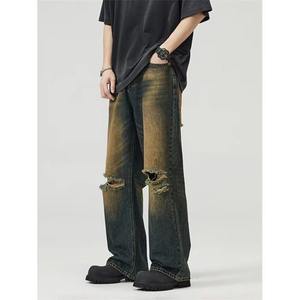 กางเกงยีนส์ทรงหลวมสำหรับผู้ชายทรงหลวมปกติกางเกงหลวมขายาวทรงหลวมไซส์ใหญ่พิเศษ - Product Image 6