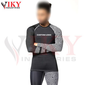 Protección solar Cómodo Transpirable Super Stretch MMA Rash Guard Logotipo personalizado Adultos Fitness Wear Rash Guard - Product Image 4