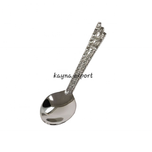 Cuillère à thé en acier inoxydable fantaisie cuillère de mesure en métal doré ustensiles de cuisine ustensiles utilisent la vaisselle de restaurant et d'hôtel - Product Image 5