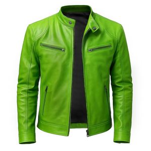 Veste en cuir de vache de style vintage d'hiver de haute qualité, fermeture à boutons et à fermeture éclair, doublure en coton écologique, offre ODM - Product Image 6