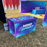 Machine de jeu de réflexe interactive commerciale avec LED pour défis de réaction, événements, activation de marque et team building