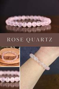 Bracelet en cristal de Quartz Rose naturel de pierres précieuses polies perles en vrac pour la fabrication de bijoux 8mm 10mm 12mm - Product Image 2