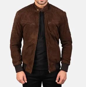 Blouson en cuir pour homme, fait main, haute qualité, sur mesure, style motard, respirant, noir, en cuir véritable, hiver, 380 GSM, OEM - Product Image 6