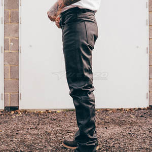 Pantalon en cuir pour homme, style unique, sur mesure, droit, léger, décontracté, taille mi-haute, design personnalisable, en vente - Product Image 4