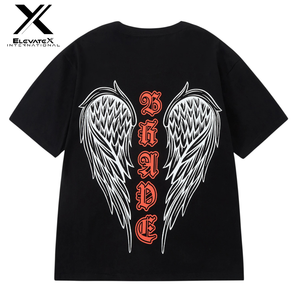 เสื้อยืดผู้ชายผ้าคอตตอนใส่สบายสะพายไหล่ลำลองทรงหลวมพิมพ์ลายแบบกำหนดเอง - Product Image 5