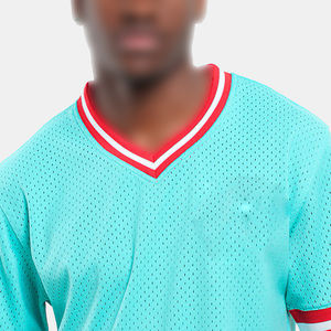 Chemise d'entraînement respirante en jersey à col en V à séchage rapide avec manches courtes pour baseball et softball - Product Image 4