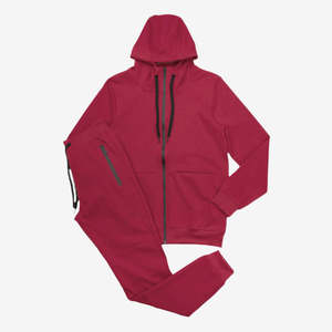 Nouvel arrivage élégant : Ensemble de survêtement de course et de jogging personnalisé avec fermeture éclair intégrale, en molleton technique respirant et durable - Product Image 6