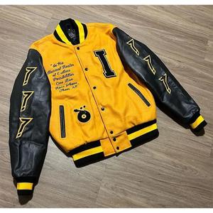 Chaqueta universitaria unisex para hombre, chaqueta de béisbol de gran tamaño con cuello alto y logotipo frontal Vintage Letter Racer - Product Image 3