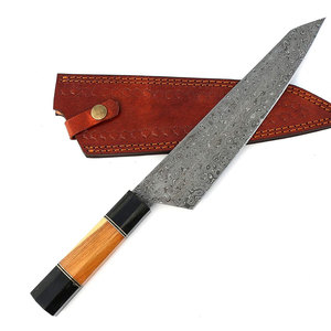 มีดทำครัวเหล็กดามัสกัสทำด้วยมือคุณภาพสูงบริการ OEM ตามสั่ง - Product Image 4