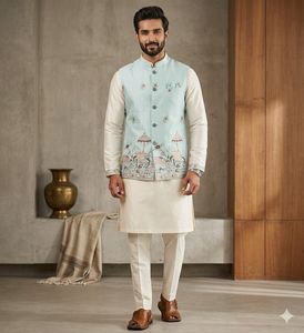 Dhwaja Export Women's Party Wear Silk Loose Fit Heavy Jacquard <b>Kurta</b> Set with Quick Dry Feature - Product Image 1