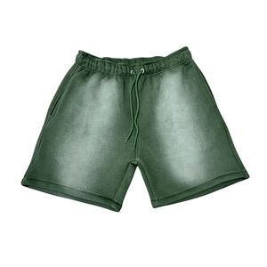 Pantalones cortos transpirables lavados con ácido, bolsillos para correr, patrón sólido, venta al por mayor, ropa de calle, último diseño, pantalones cortos lavados con ácido para hombres, sólidos - Product Image 1