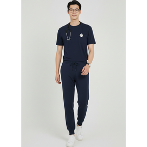 Conjuntos médicos de ajuste moderno, etiquetas personalizadas suaves y transpirables 280Gsm tela Jogger Scrub pantalones médico uniforme hecho en Vietnam - Product Image 1