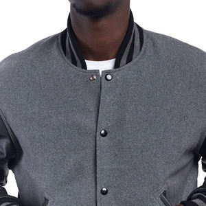 Chaqueta Deportiva Casual para Hombre, Mezcla de Lana/Algodón, Cuello Alto, Logotipo Personalizado en la Parte Delantera, Transpirable, Antibacteriana, Moda de Invierno - Product Image 6