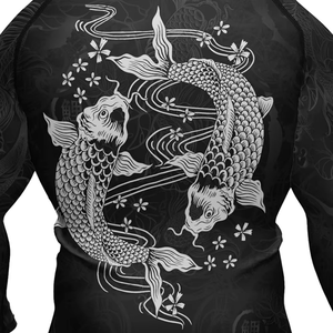 Custom Sublimation Mens for Fight Training Rash Guard Classic Solid Color Rash Guard ShirtMma Rash Guard For Men long Sleeve - Product Image 5