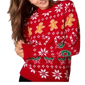 Pull en tricot Fairisle pour femme, tissu respirant de haute qualité, élégant, décontracté, chaud pour l'hiver, pour les vacances, l'été, Noël - Product Image 5