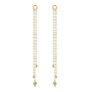 Kriaa ต่างหูไข่มุกชุบทองแบบโซ่ประดับ1503321 - Product Image 1