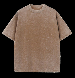 เสื้อยืดสีดำกรดล้างหน้าสำหรับผู้ชายไซส์ใหญ่พิเศษผ้าฝ้าย100% วินเทจพิมพ์ลายสไตล์สบายๆดีไซน์ว่างเปล่าโลโก้ที่กำหนดเอง - Product Image 6