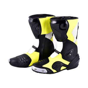 Botas de cuero genuino para motocicleta superventas, diseño plano impermeable de alta calidad, precio al por mayor del fabricante directo de invierno - Product Image 1