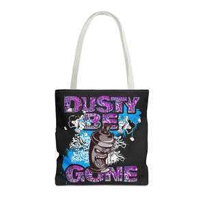 กระเป๋าโท้ทลายข้อความ Fun Dusty Be Gone ขนาดใหญ่ จุของได้เยอะ เปิดได้ด้านเดียว สไตล์กราฟฟิตีแบบผสมผสาน ซิปสำหรับใช้ในฤดูร้อนและฤดูใบไม้ร่วง ทำจากวัสดุ PU - Product Image 1
