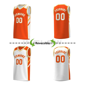Tenues de basketball 100 % polyester, design personnalisé, ensembles de maillots de basketball, uniformes pour équipes jeunes, motif sublimation, séchage rapide à l'avant - Product Image 4