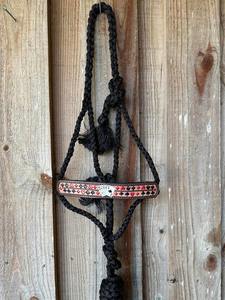 Licol de cheval en cuir de qualité supérieure, style western, avec motifs floraux, construction durable, exclusif pour l'équitation - Product Image 3