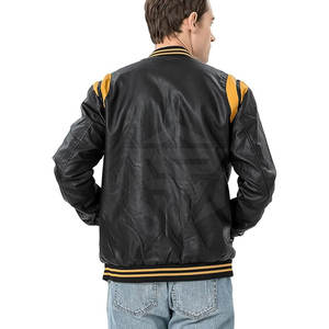 Style militaire en cuir de vachette véritable Bomber veste col montant haute rue Durable coupe-vent hommes chaud élégant - Product Image 2