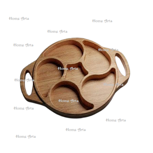 Servidor de Frutos Secos de Madera de la Mejor Calidad, Tamaño Personalizado, Forma Cuadrada, Servidor de Nueces y Dátiles con 4 Compartimentos - Product Image 5