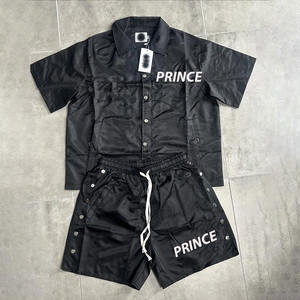 Prince 2025, producto de tendencia, fabricante de chándal de nailon, chándal abotonado para hombre, chándal de nailon de dos piezas para hombre, Conjunto de jogging personalizado - Product Image 2