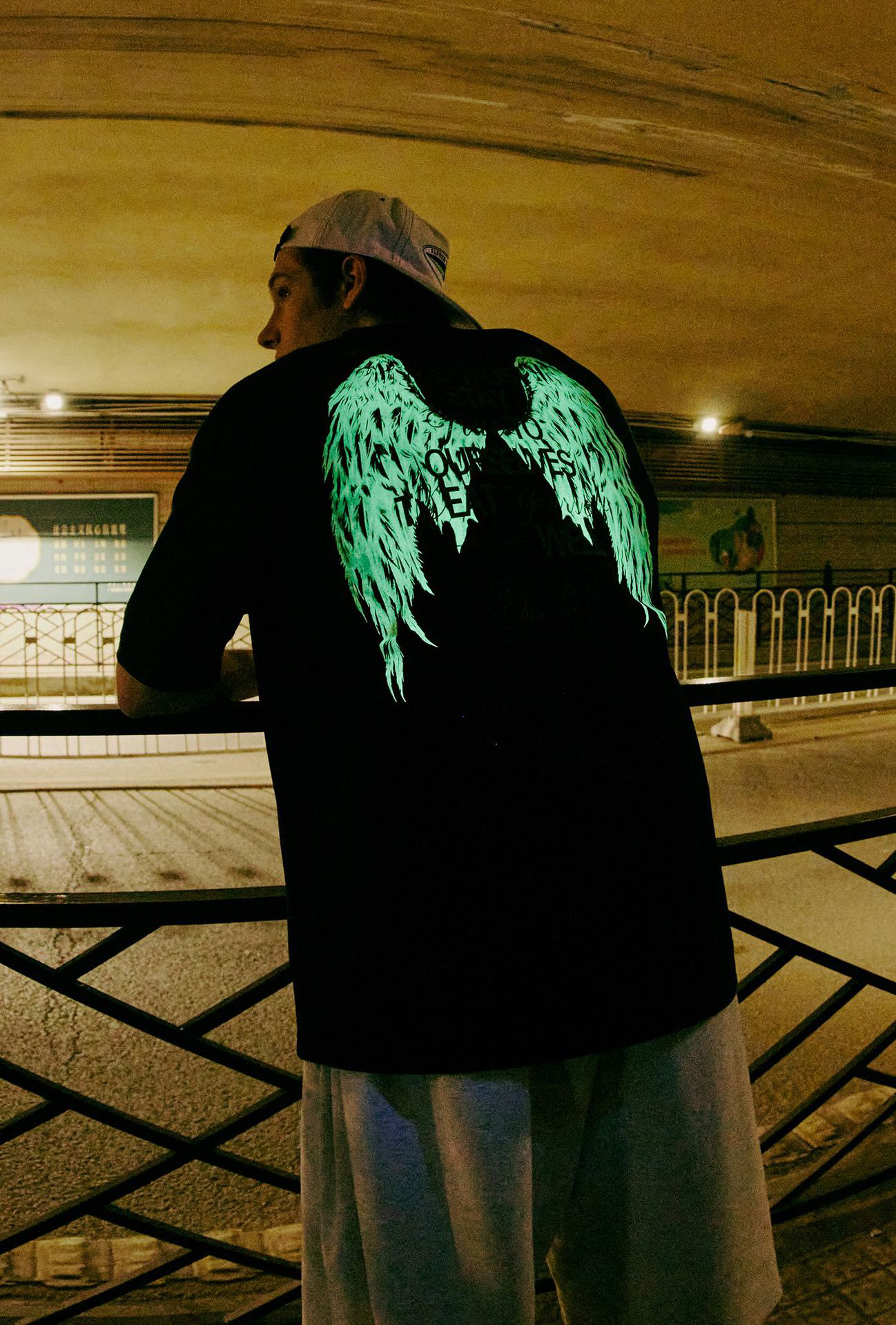 Tシャツ・カットソー [tensishop] the spell of angel wing fallen angel肩ZIPロングTシャツ– A AM STUDIO