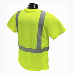 Camisetas de Alta Visibilidad Negras 100% Poliéster para Hombre, Ropa de Trabajo de Seguridad Reflectante, Ropa de Invierno de Alta Visibilidad - Product Image 6