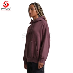 Pull à capuche athlétique classique pour femmes coupe ample en coton avec logo avant de nombreuses couleurs pour l'hiver meilleur prix - Product Image 3