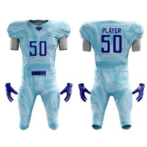 Uniforme de fútbol americano de poliéster ligero con estampado de logotipo personalizado de manga corta, ropa deportiva de moda - Product Image 1